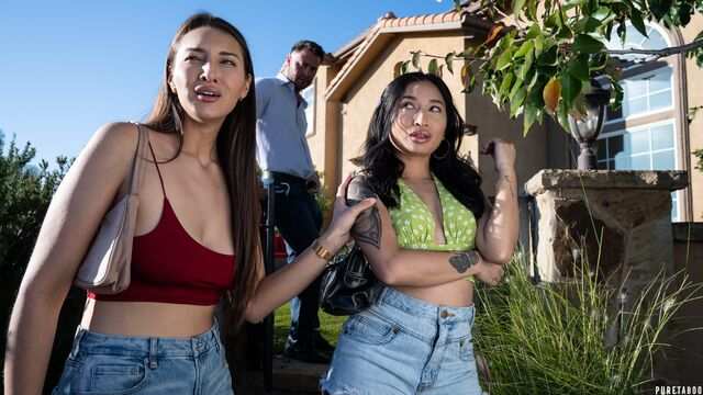 Скромная брюнетка присоединилась к парочке ради удовольствия втроем...